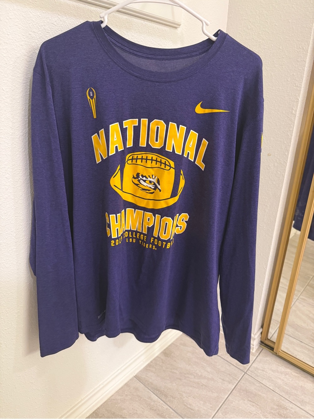 Nike Purple Dri-FIT Tee with White Logo